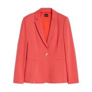 Koraalrode Elegante Blazer Jas Pennyblack , Red , Dames