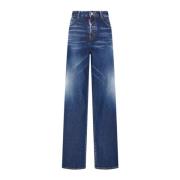 Wide Jeans Dsquared2 , Blue , Dames