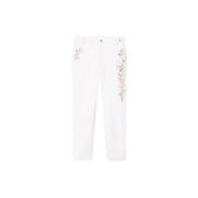 Bloemenprint Katoenen Broek Twinset , White , Dames