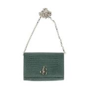 Pre-owned Leather handbags Jimmy Choo Pre-owned , Green , Dames