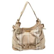 Pre-owned Canvas handbags Burberry Vintage , Beige , Dames