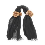 Pre-owned Silk scarves Fendi Vintage , Black , Dames