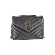 Pre-owned Leather shoulder-bags Yves Saint Laurent Vintage , Black , D...