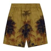 Palmprint Bermuda Shorts Laneus , Multicolor , Heren