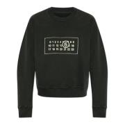 Sweatshirt met logo MM6 Maison Margiela , Black , Dames