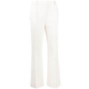 Wijde Ivoor Broek met Been Naad Victoria Beckham , Beige , Dames