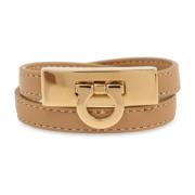 Leren armband Salvatore Ferragamo , Beige , Dames