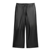 Leren culotte wijd Marc O'Polo , Black , Dames