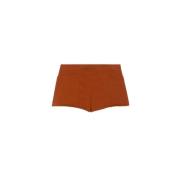 Leren bruine shorts met grote zakken Max Mara , Brown , Dames