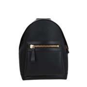 Zwarte leren rugzak met gouden hardware Tom Ford , Black , Heren