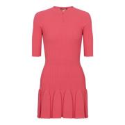 Uitlopende Gebreide Jurk Balmain , Pink , Dames