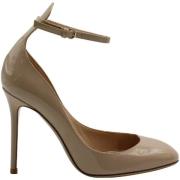 Pre-owned Leather heels Valentino Vintage , Beige , Dames