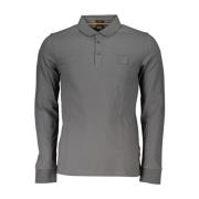 Logo Polo Shirt Slim Fit Cotton Hugo Boss , Gray , Heren