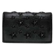 Pre-owned Leather wallets Jimmy Choo Pre-owned , Black , Dames