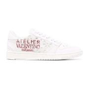 Witte Leren Sneakers Aw23 Valentino Garavani , White , Heren