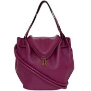 Pre-owned Leather shoulder-bags Bottega Veneta Vintage , Purple , Dame...