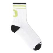 Korte witte katoenen sokken met letter O Gallo , White , Unisex
