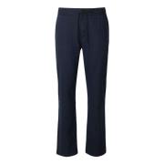 Blauwe Linnen Jogger Broek Hugo Boss , Blue , Heren