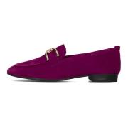 Roze Suède Loafer met Gouden Accent Unisa , Pink , Dames