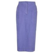 Lavendel Canvas Midi Rok Max Mara , Purple , Dames