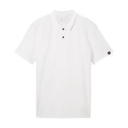 Polo Shirt Korte Mouw Tom Tailor , White , Heren
