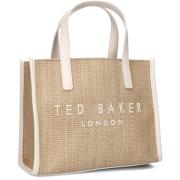 Beige Schoudertas met Witte Details Ted Baker , Beige , Dames