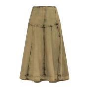 Denim rok met een vintage effect Salvatore Ferragamo , Beige , Dames