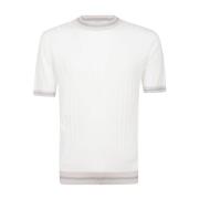 Round-neck Knitwear Eleventy , White , Heren