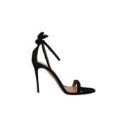 Pre-owned Suede sandals Aquazzura Pre-owned , Black , Dames