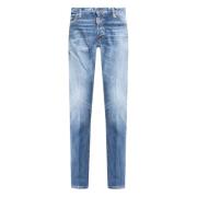 Navy Blauwe Casual Broek Dsquared2 , Blue , Heren