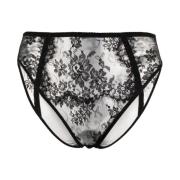 Zwart bloemenkant hoge taille ondergoed Dolce & Gabbana , Black , Dame...