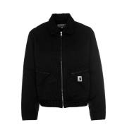 Katoenen Jack met Visgraatpatroon Carhartt Wip , Black , Heren