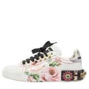 Pre-owned Leather sneakers Dolce & Gabbana Pre-owned , White , Dames