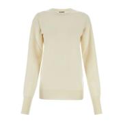 Luxe Ivoor Cashmere Trui Jil Sander , White , Dames