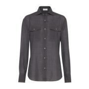 Grijze Shirt Brunello Cucinelli , Gray , Dames