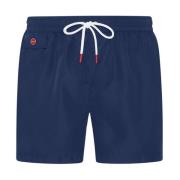 Blauwe Polyester Swim Boxer Shorts Kiton , Blue , Heren