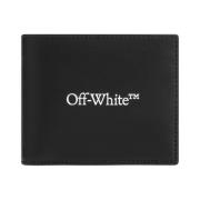 Bookish Bi-fold Leren Portemonnee Zwart Off White , Black , Heren