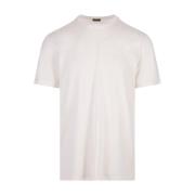Witte Zijde & Katoen T-shirt Kiton , White , Heren