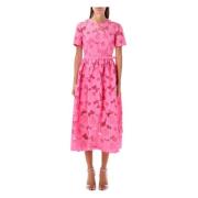 Roze Kant Midi Jurk Aw24 Self Portrait , Pink , Dames