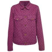 Pre-owned Denim outerwear Louis Vuitton Vintage , Purple , Dames