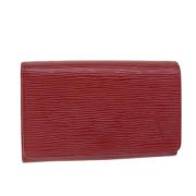 Pre-owned Leather wallets Louis Vuitton Vintage , Red , Dames