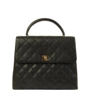 Pre-owned Leather handbags Chanel Vintage , Black , Dames