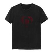 Katoenen T-shirt Lente/Zomer Collectie Desigual , Black , Dames