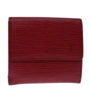 Pre-owned Leather wallets Louis Vuitton Vintage , Red , Dames