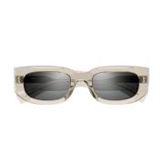 Klassieke Rechthoekige Zonnebril Saint Laurent , Beige , Unisex