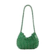 Fabric shoulder-bags Paco Rabanne , Green , Dames