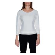 Bat Sleeve Logo Top Herfst/Winter Collectie Guess , White , Dames