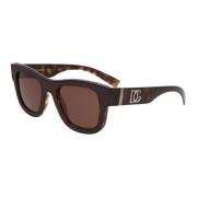 Vierkante Frame Zonnebril DG 6140 Dolce & Gabbana , Brown , Unisex