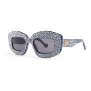 Rechthoekige Cat-Eye Zonnebril Navy Blauw Loewe , Blue , Dames