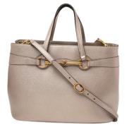 Pre-owned Leather totes Gucci Vintage , Gray , Dames